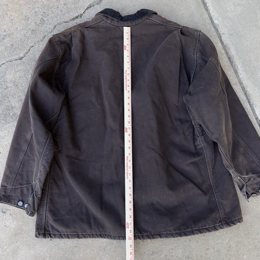 VTG Carhartt C02 DKB Chore Coat Jacket Men's 3XL Tall Blanket Lined Dark Brown * - Picture 11 of 14